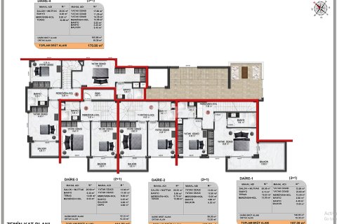 2+1 Lejlighed i Alanya, Antalya, Tyrkiet Nr. 161800 - 25