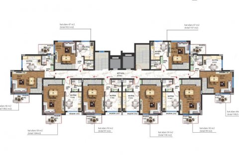 Leilighet i Alanya, Antalya, Tyrkia Nr. 186240 - 27