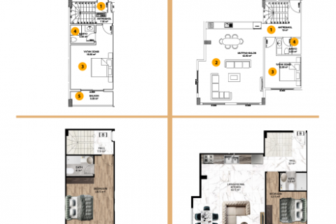 Lejlighed  i Alanya, Antalya, Tyrkiet Nr. 186238 - 14