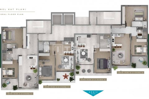 Продажа квартиры  в Эрдемли, Мерсине, Турция 1+1, 80м2, №193511 – фото 25