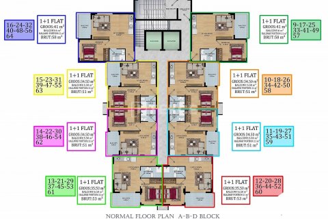 Продажа квартиры  в Аланье, Анталье, Турция 1+1, 65м2, №186997 – фото 16