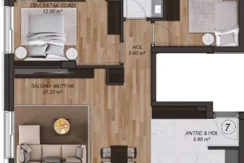 Apartment for sale  in Mugla, Turkey, 2 bedrooms, 107m2, No. 183540 – photo 23