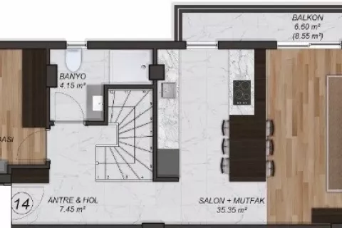 Daire  4+1  Muğla, Türkiye №183541 - 23