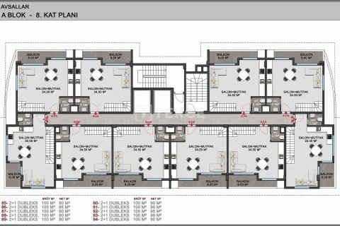 آپارتمان در  Alanya ، ترکیه 1 خوابه ، 65 متر مربع.  شماره 46034 - 29